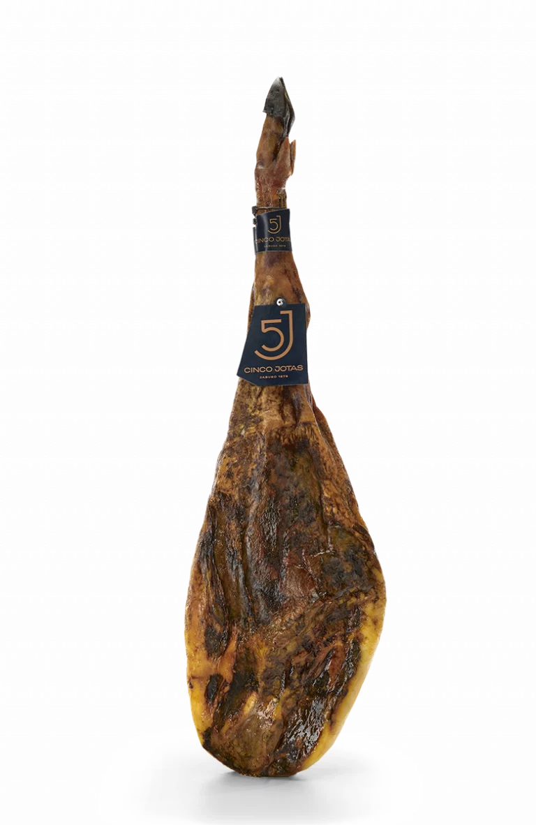 Una pata entera de jamón Cinco Jotas, que pesa entre 7 y 8 kg.