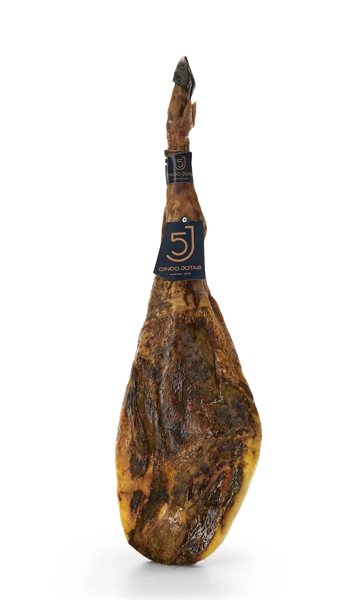 Una pata entera de jamón Cinco Jotas, que pesa entre 7 y 8 kg.