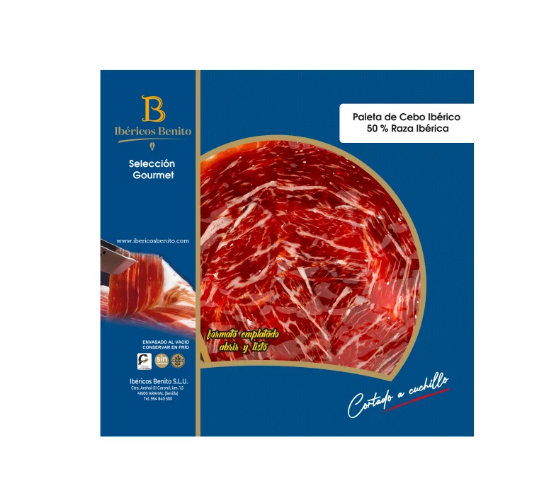 Ibéricos Benito loncheado paleta de cebo 50% ibérica